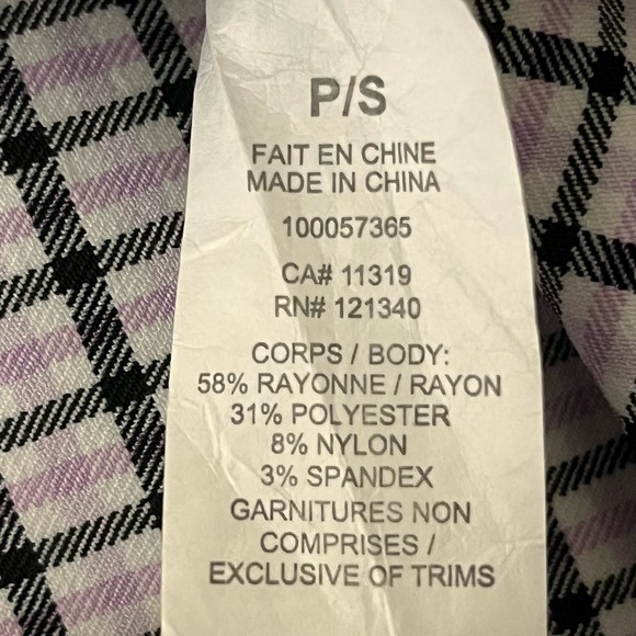 Garage Lavender Check Plaid Print A Line Mini Skirt Pink Purple Y2K Skater Small - Picture 8 of 10